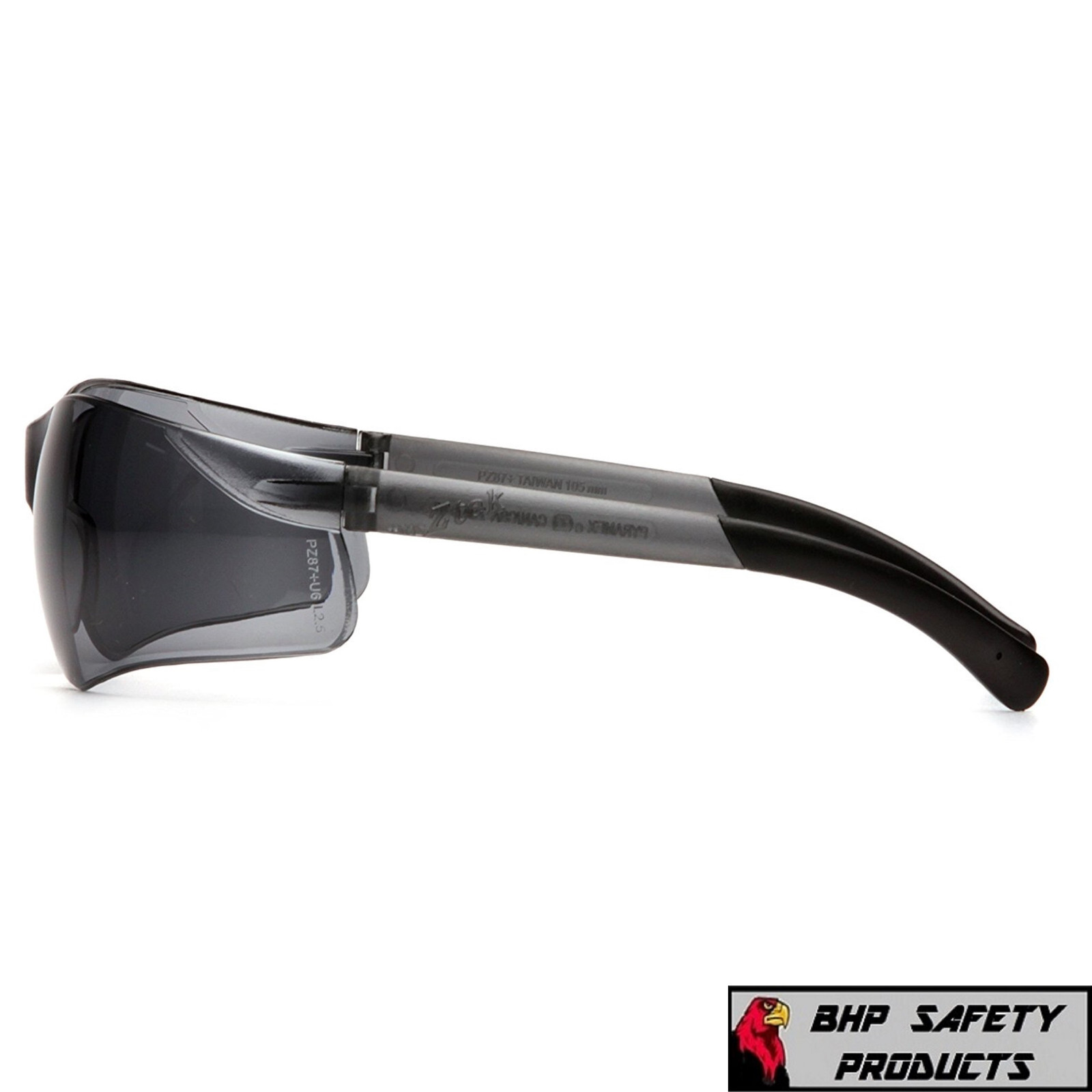 PYRAMEX BLACK CAP STYLE HARD HAT & SMOKE GRAY ZTEK SAFETY GLASSES HP14111 S2520S