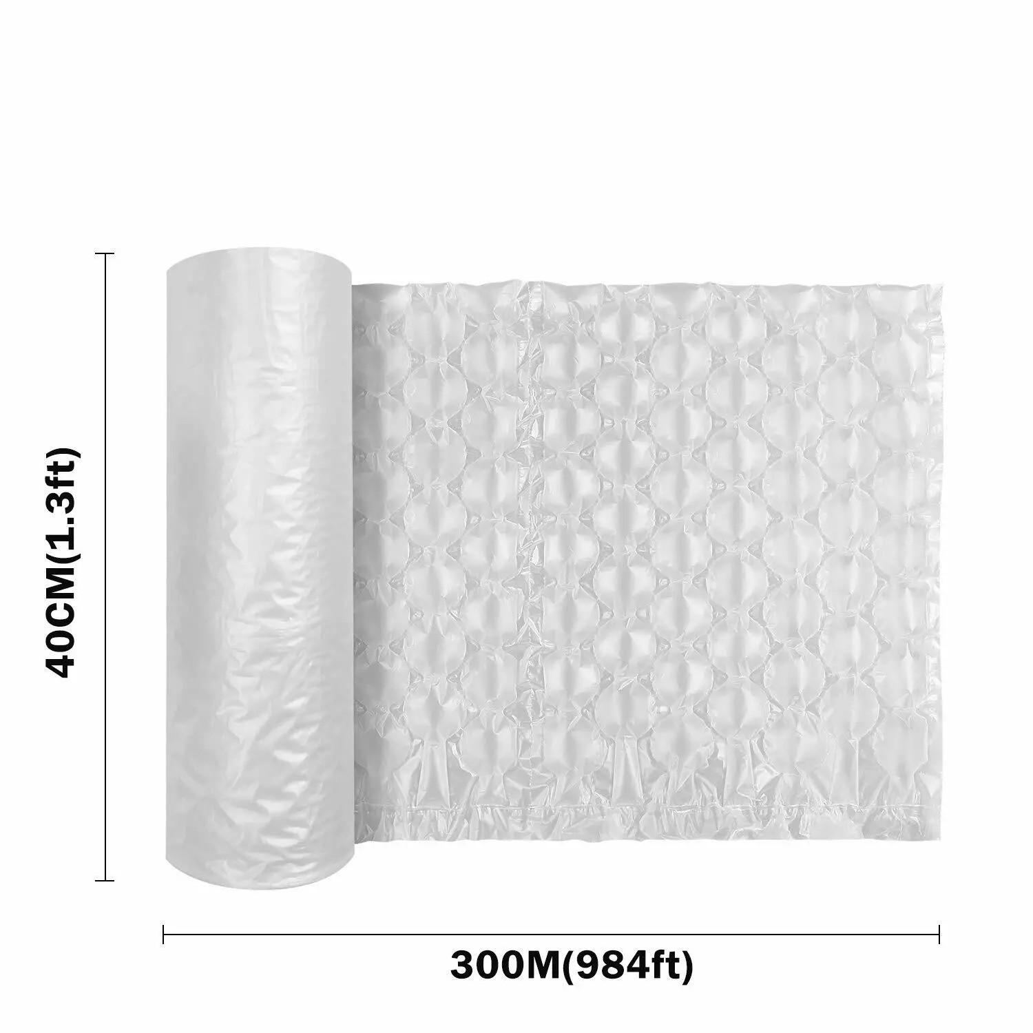 4 Rolls 984ft x16″ Air Cushion Machine Film Bubble Pillow Packaging Padding Roll
