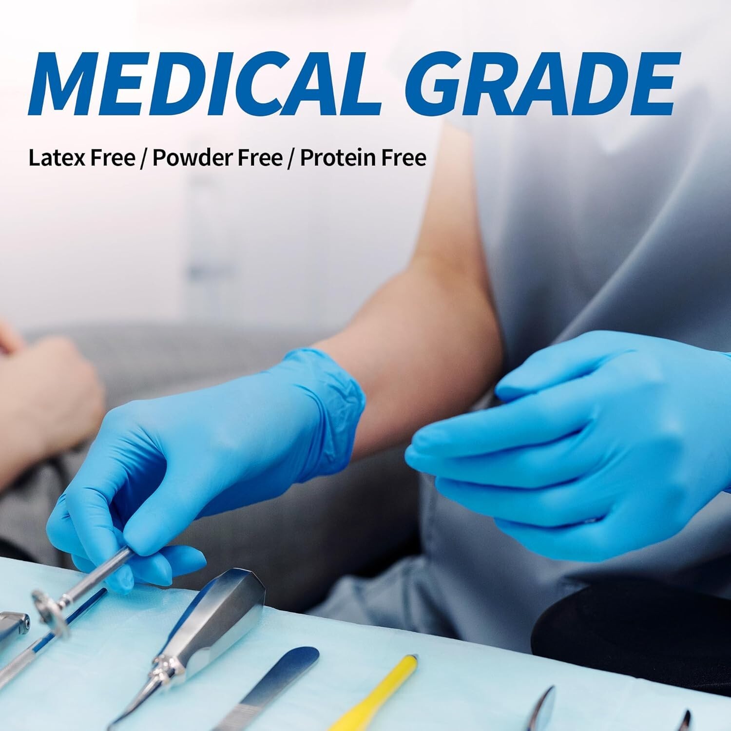 1000 Medical Vinyl Exam Disposable Gloves, Latex & Powder Free,Food Grade