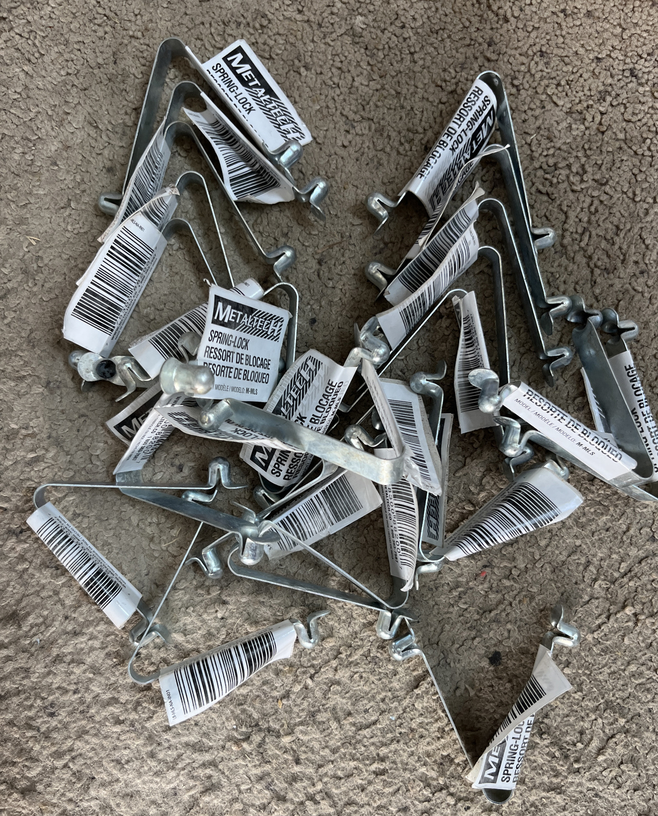 MetalTech 6.25 in. x 5.5 in. x 5.25 in. Galvanized Steel Spring Clip/Lock (23PK)