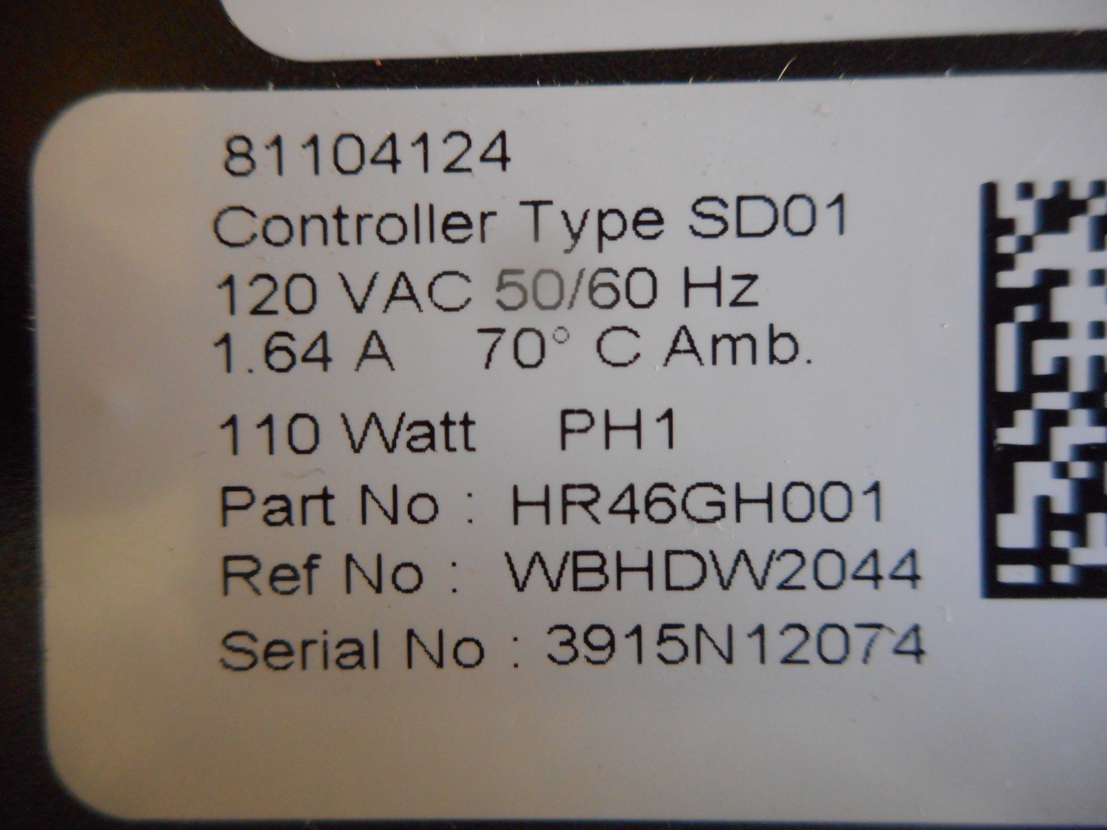 OEM Carrier 81104124 ECM Draft Inducer Motor Assembly SD01 HR46GH001