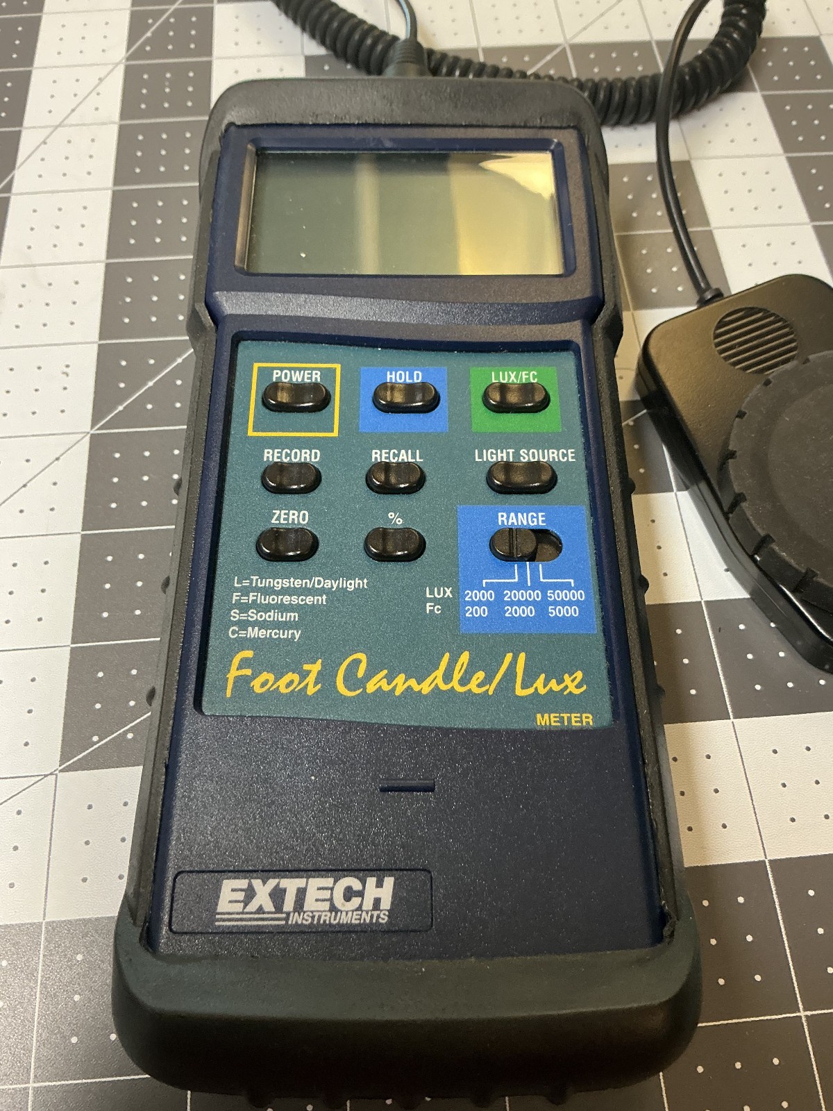 Extech 407026 Foot Candle/Lux Heavy Duty Light Meter