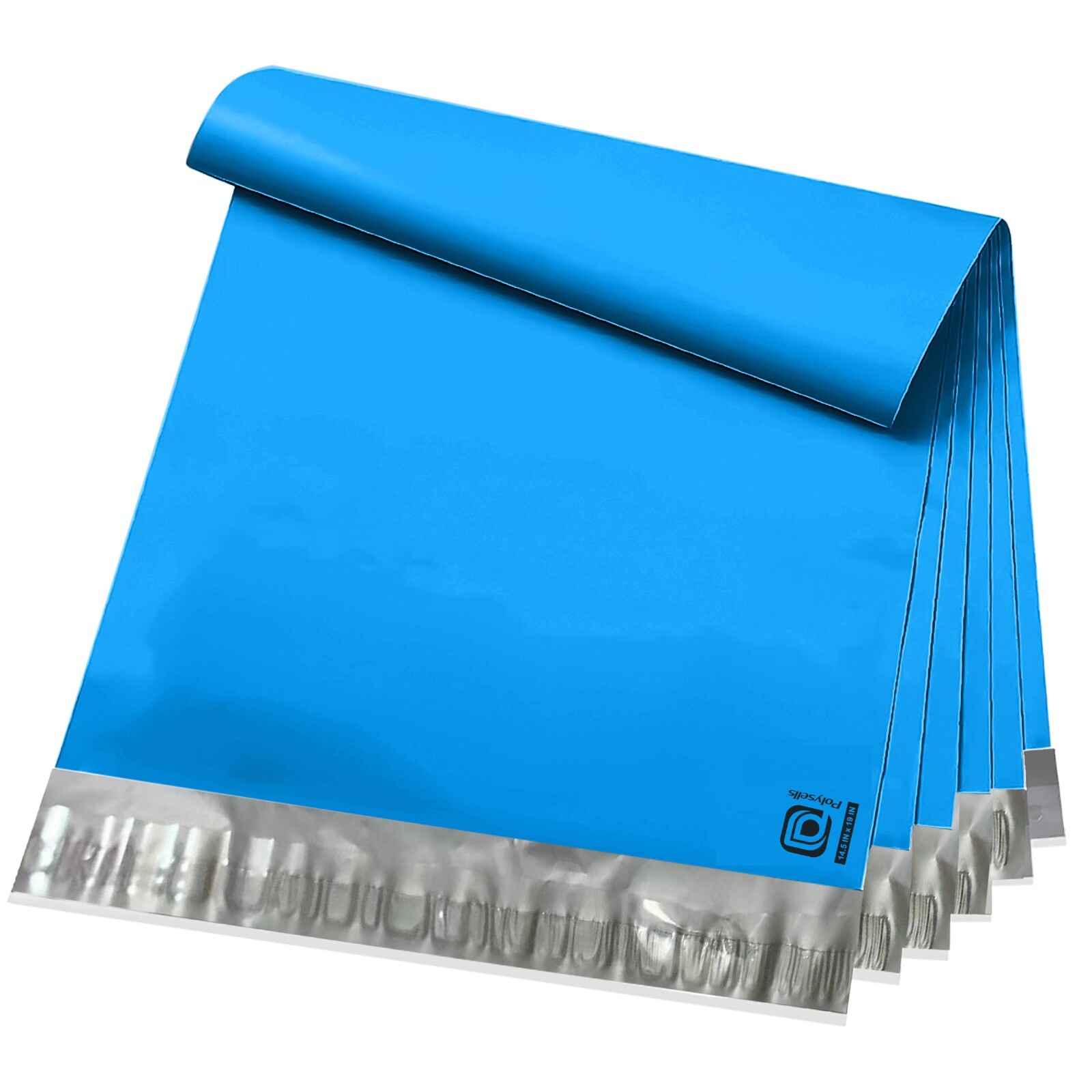 500 14.5×19 Poly Mailers Envelopes Self Sealing Shipping Mailers Blue POLYSELLS