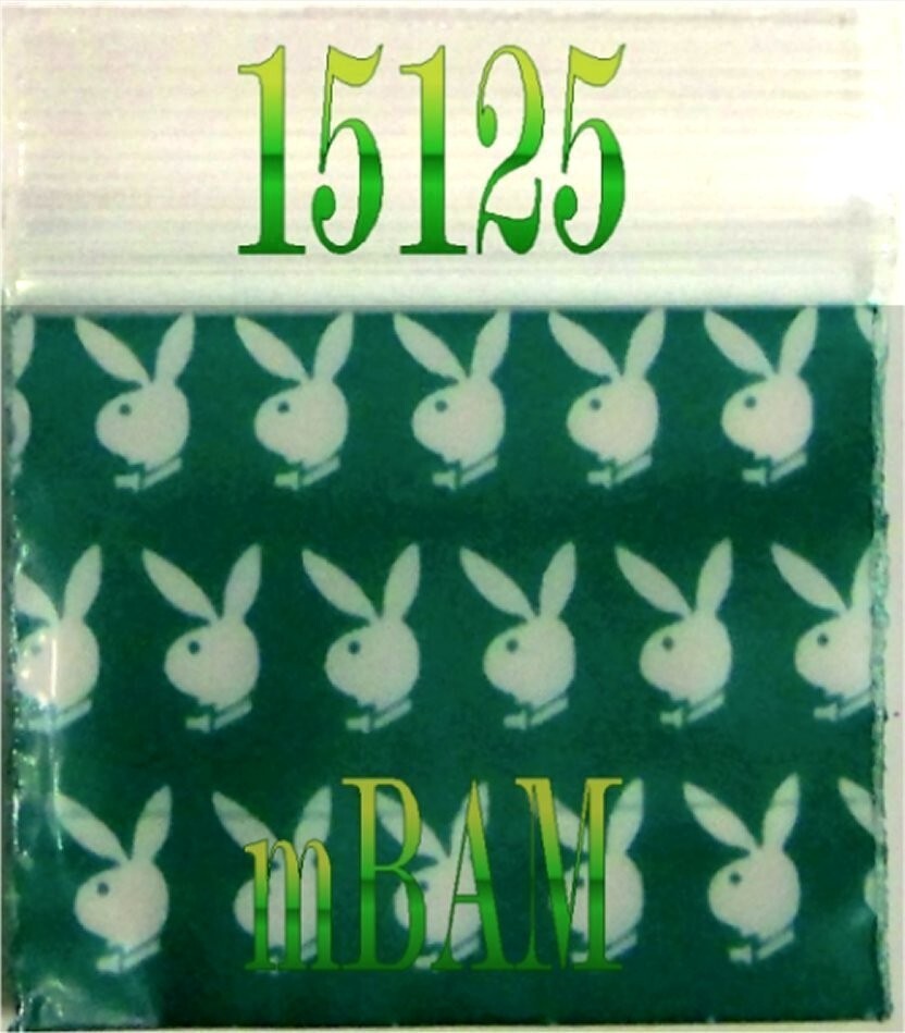 100 BUNNY & HEAVY D LOT APPLE MINI ZIP BAGGIES GREEN PURPLE MIX 2.5 MIL