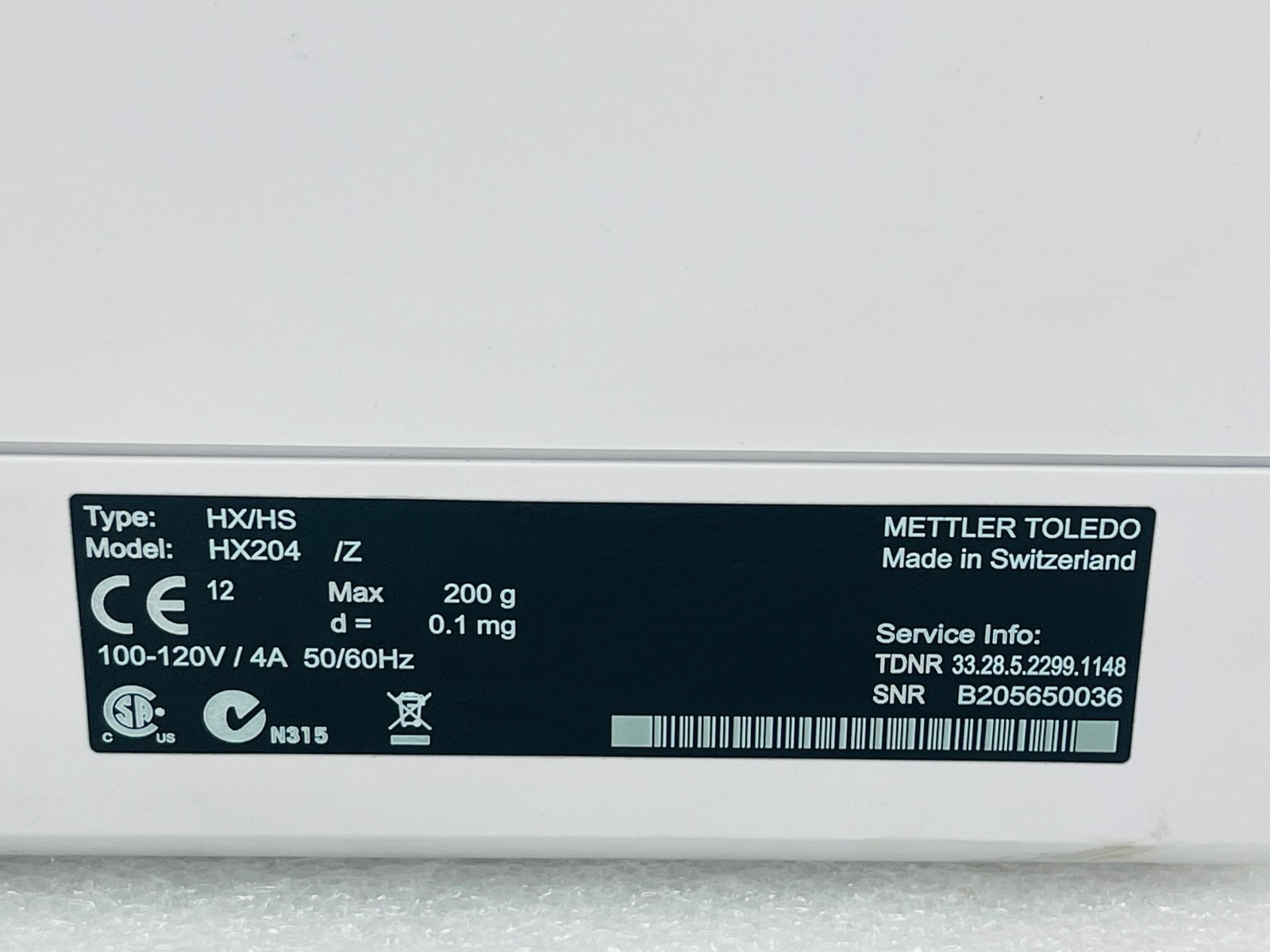 USED – Mettler Toledo HX204 Moisture Analyzer With Power Cord – 30 Days Warranty