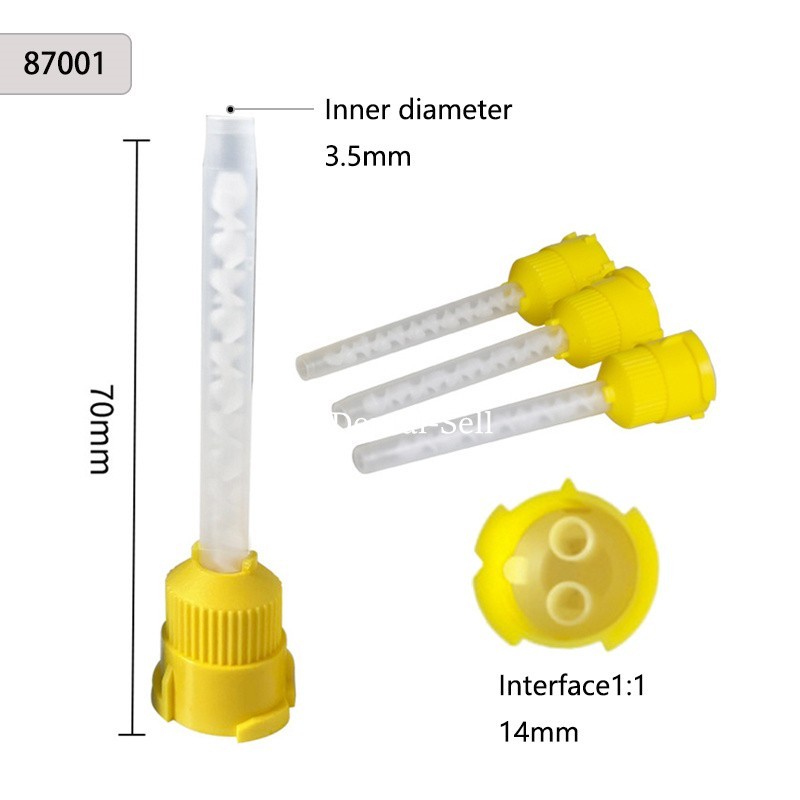 50/1000Pc Dental Impression Material Mixing Tips T Type for Light Body 1:1 Ratio