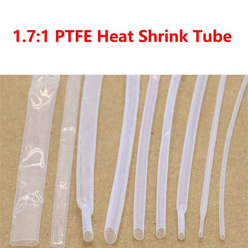 1M Clear 1.7:1 PTFE Heat Shrink Tubing 260°C HIGH TEMP Tube Preservative Sleeve
