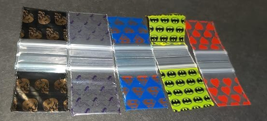 1000 Apple Baggies 1010 1″ x 1″ PREMIUM RANDOM MIX 5+ STYLES (10 packs x 100)