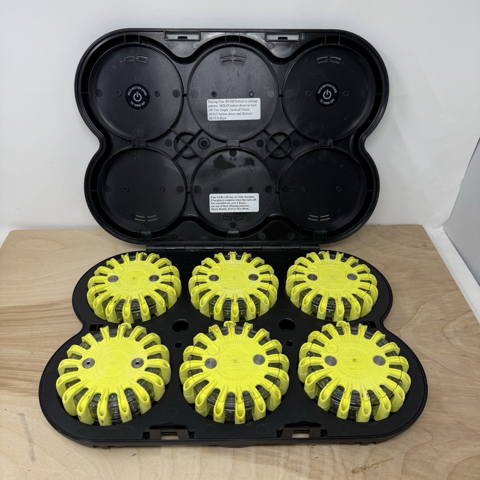 PowerFlare PF-200R Rechargeable 6-Pack LED Safety Lights W/ Case – No Charger