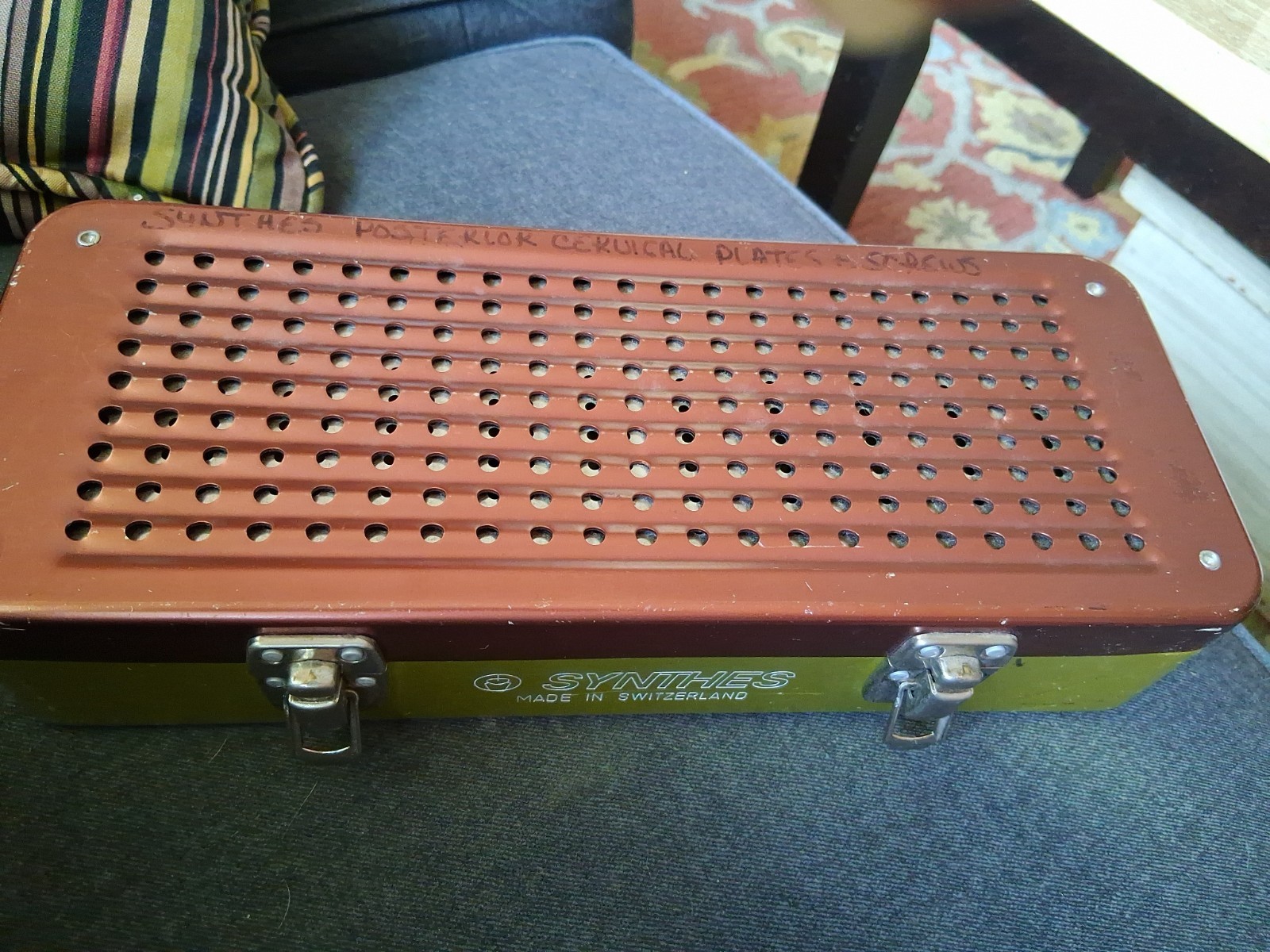 Empty Instrument Sterilization Tray SYNTHES Switzerland Size 12″x5″