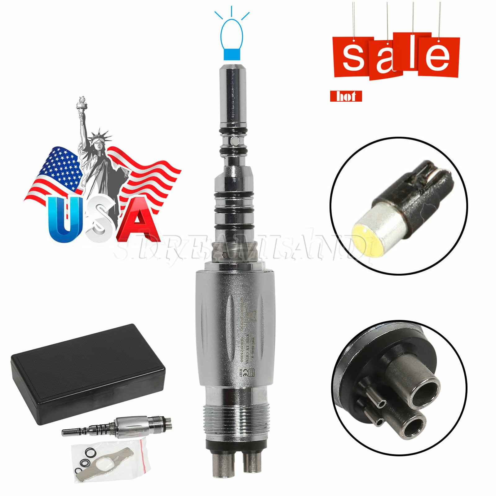 Dental 4 Hole Coupling LED Coupler for KAVO Multiflex Lux Fiber Optic Handpiece