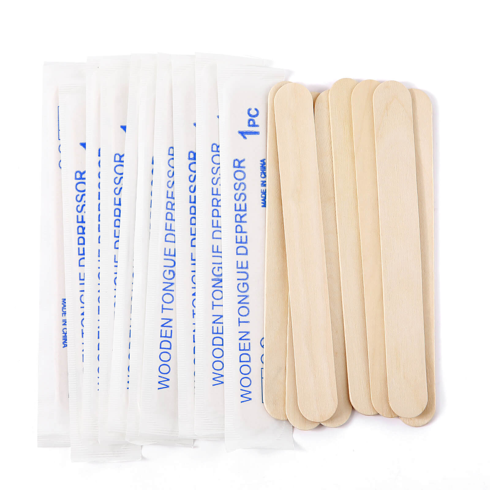 200pcs Wooden Tongue Depressors 6” Sterile Individually Wrapped Medical Purpose