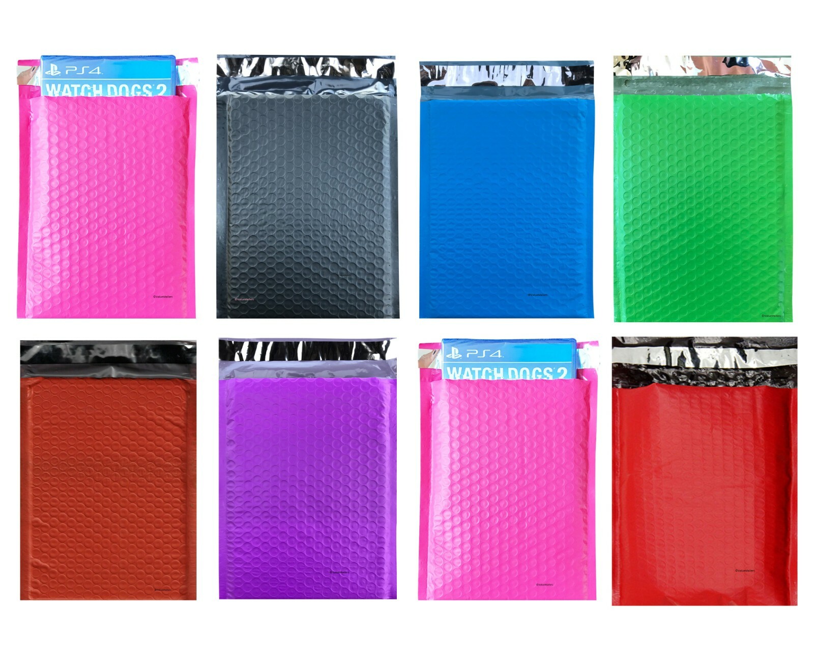 #0 6×10, 6.5×10 Colors Poly Bubble Mailers Padded Envelopes Shipping Bags X-Wide