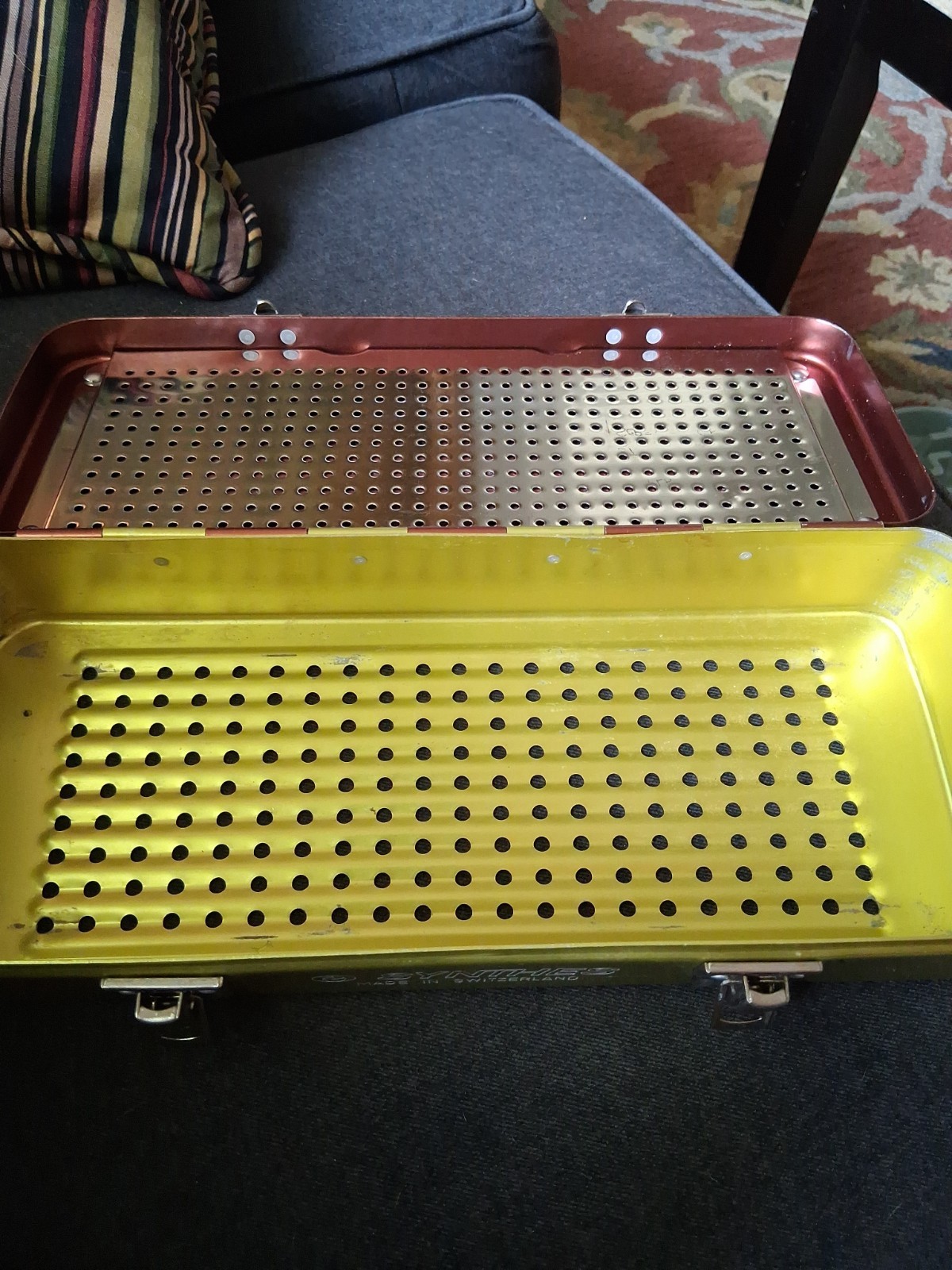 Empty Instrument Sterilization Tray SYNTHES Switzerland Size 12″x5″