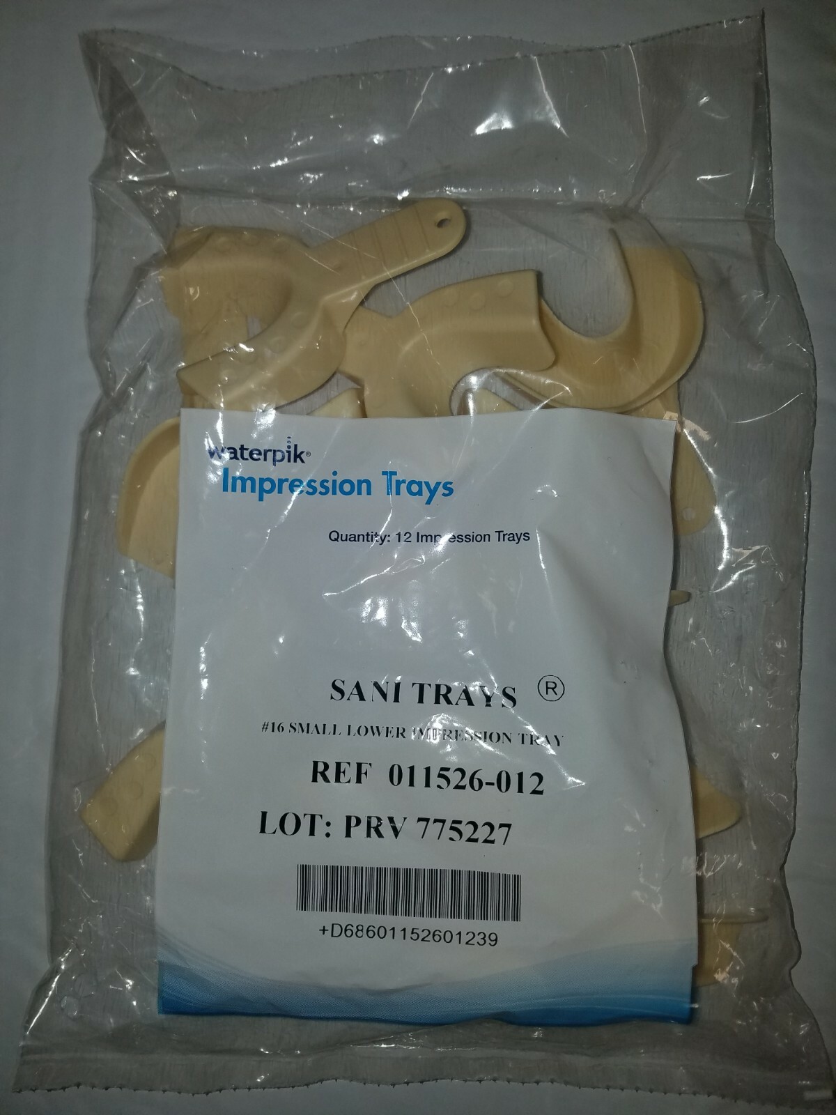 *12-Pack* WaterPik #16 Small Lower Impression Sani Trays 011526-012