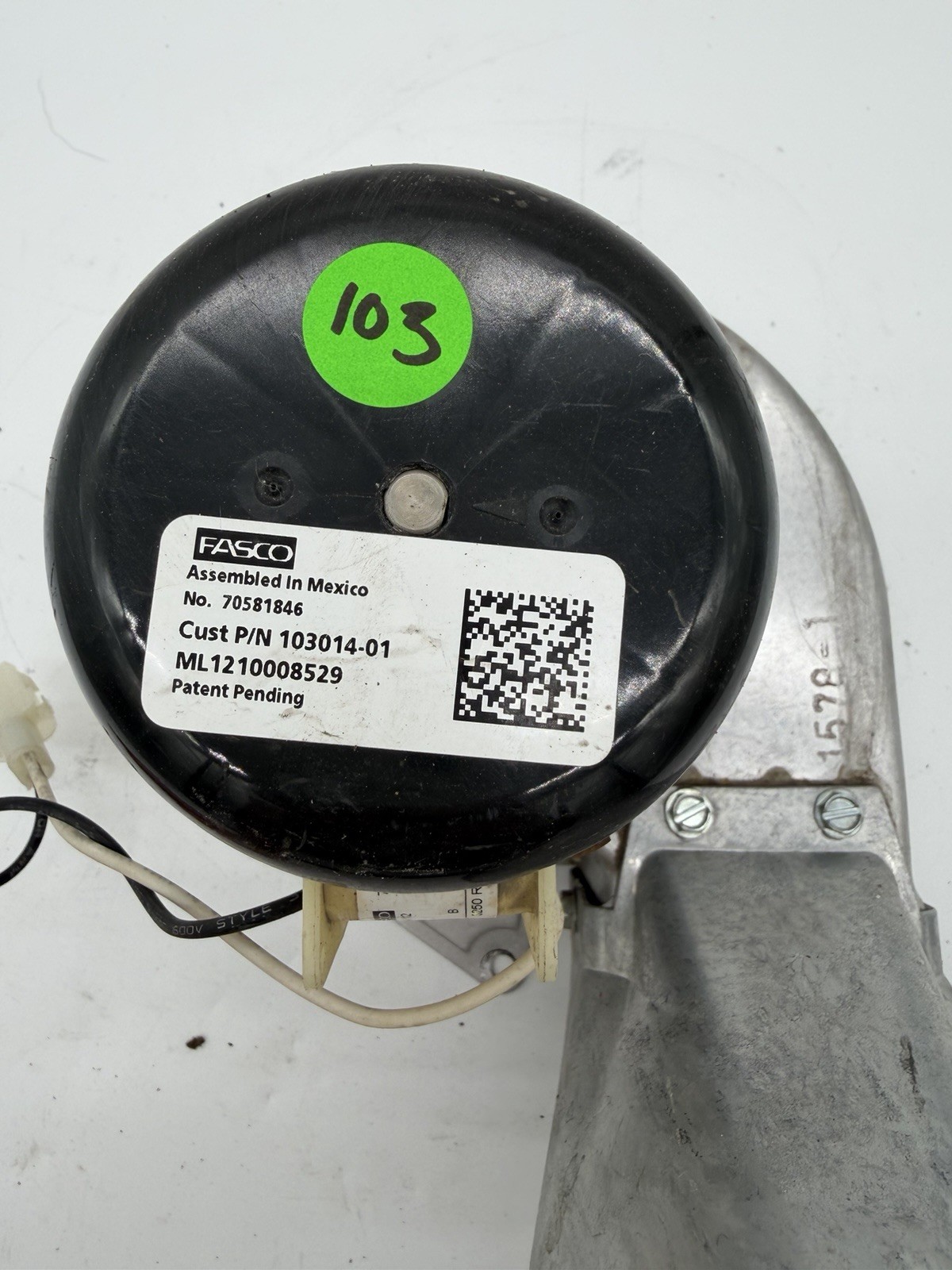 FASCO 71581846 Draft Inducer Motor J238-112 103014-01 70581846 120V used