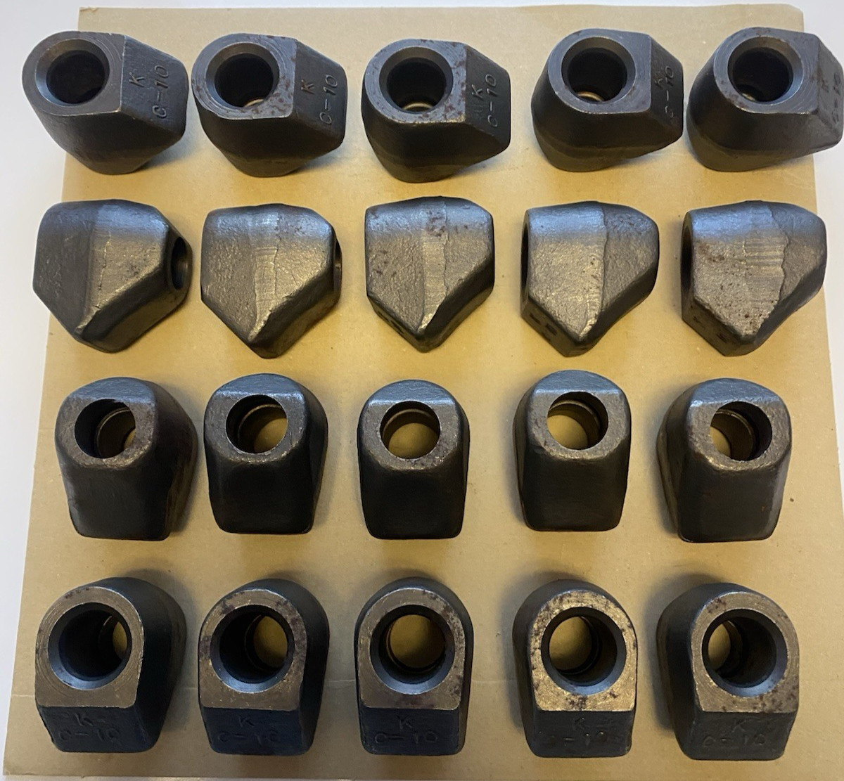 NEW KENNAMENTAL C-10 ROCK AUGER TOOTH POCKETS / MADE IN THE UNITED STATES