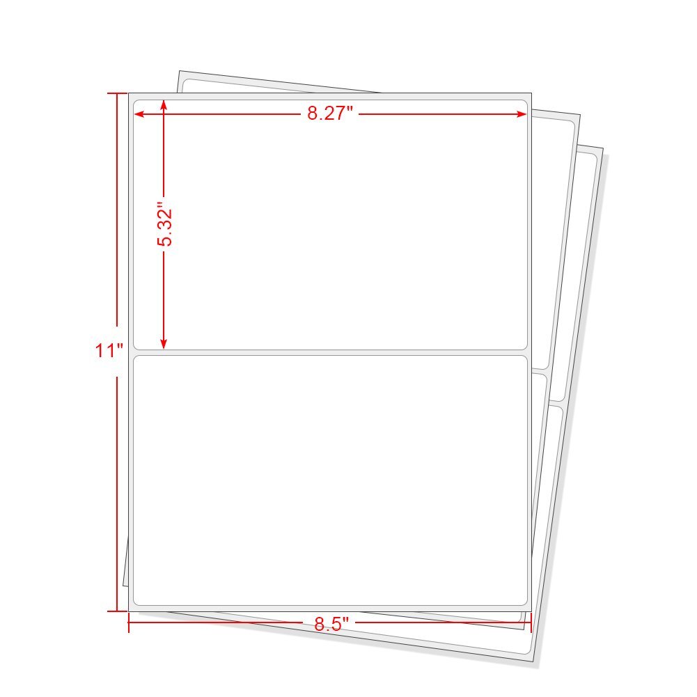 200 Self-adhesive Shipping Labels Round Corner 2 Labels Per Sheet
