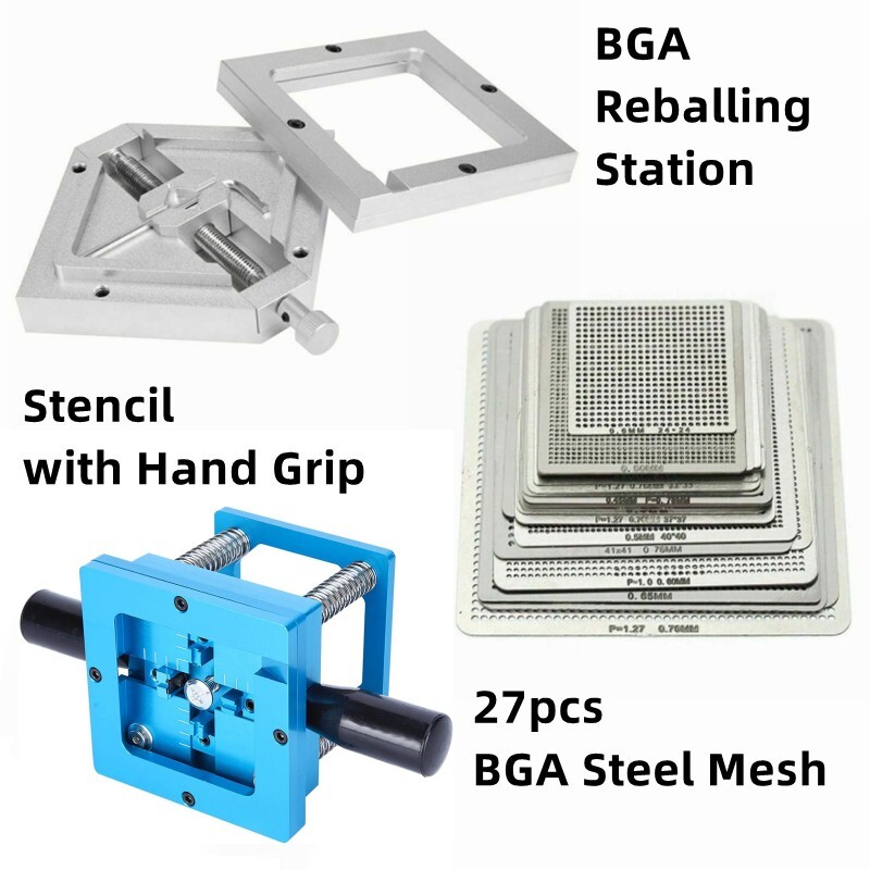 Universal Stencil Steel Mesh BGA Reballing Rework Station For Chip Repair Rework