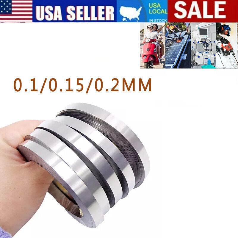 Pure Ni Plate Nickel Strip Tape For Li 18650 Battery Spot Welding 0.1mm – 0.2mm