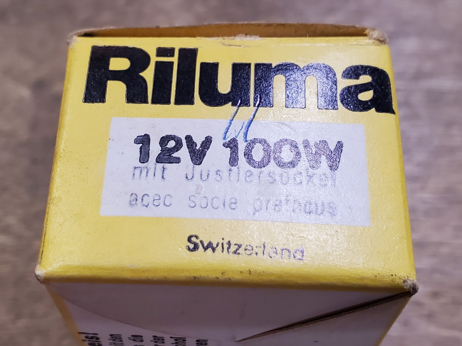 EHE Microscope Lamp Bulb, 12V 100W PG22, Riluma PN170 Switzerland, NOS