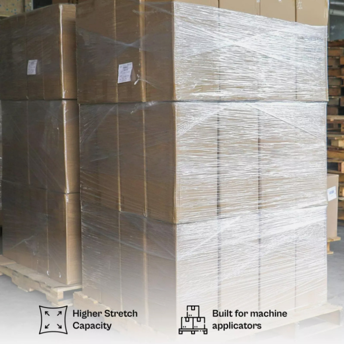 2 Rolls Machine Length Stretch Film Wrap 20″ x 5000FT 75 Gauge King Hand Wrap