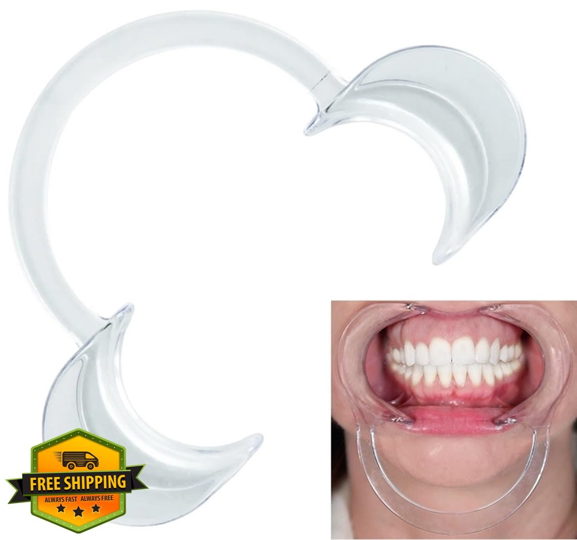 PlastCare USA 10 Dental Cheek Retractors Professional Mouth Opener Adults
