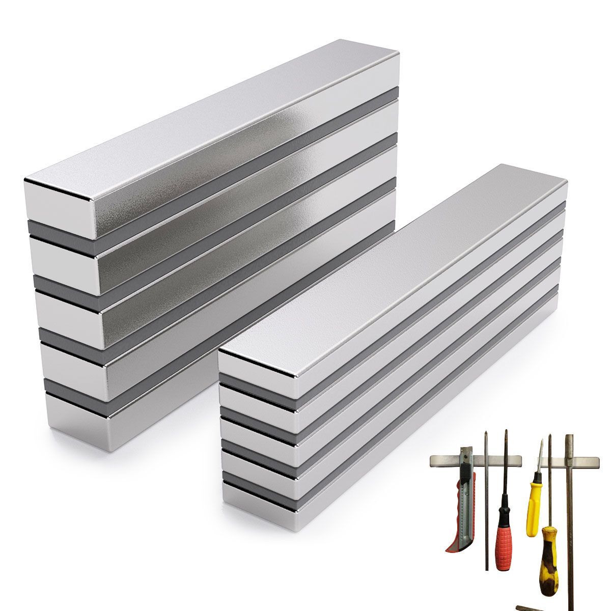 10PCS N52 Strong Neodymium Magnets Rare Earth Lifting Bar Long Magnets 60x10x3mm