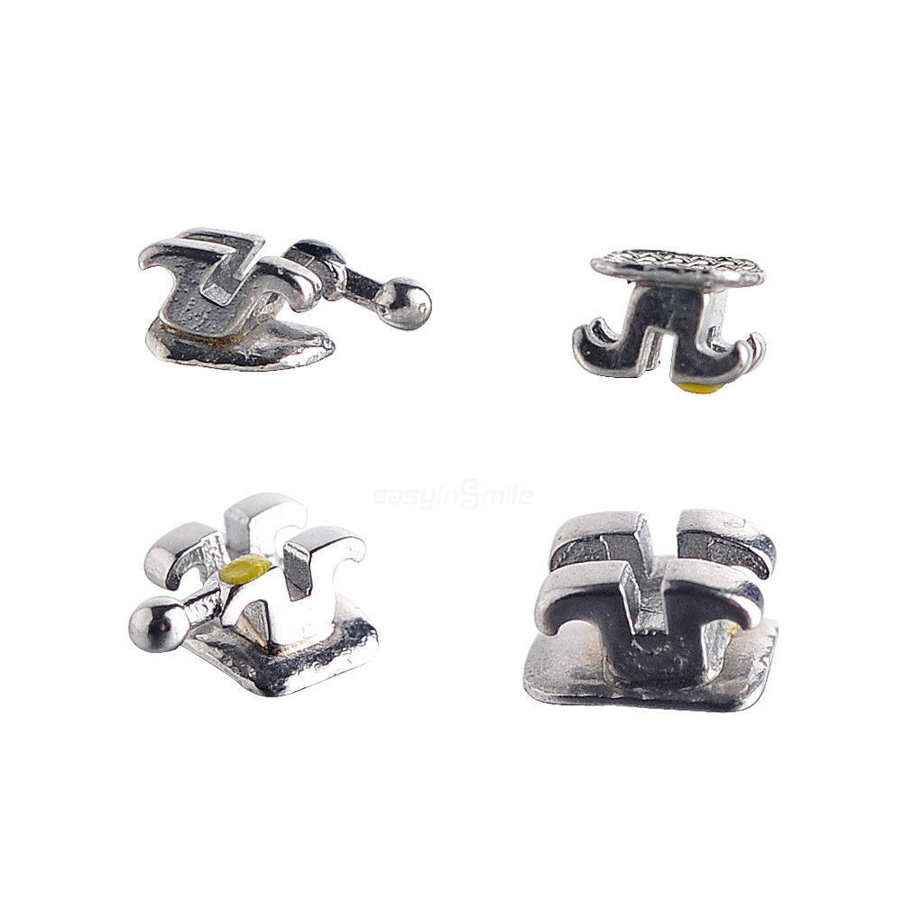5Packs Dental Orthodontic Brackets Mini Metal MBT/Roth 022” 3/345Hooks Braces