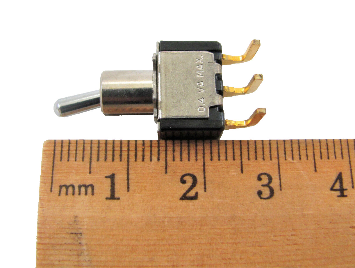 (50x) SPDT On-None-On 0.4VA Max Toggle Switch w/ Right Angle PC Pins FREE SHIP