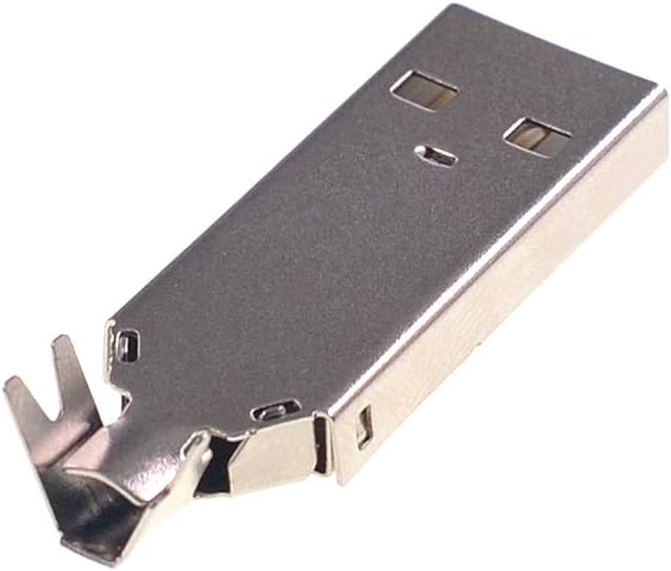 40pcs Soldering USB Type A Male Connector with Metal Shell for DIY