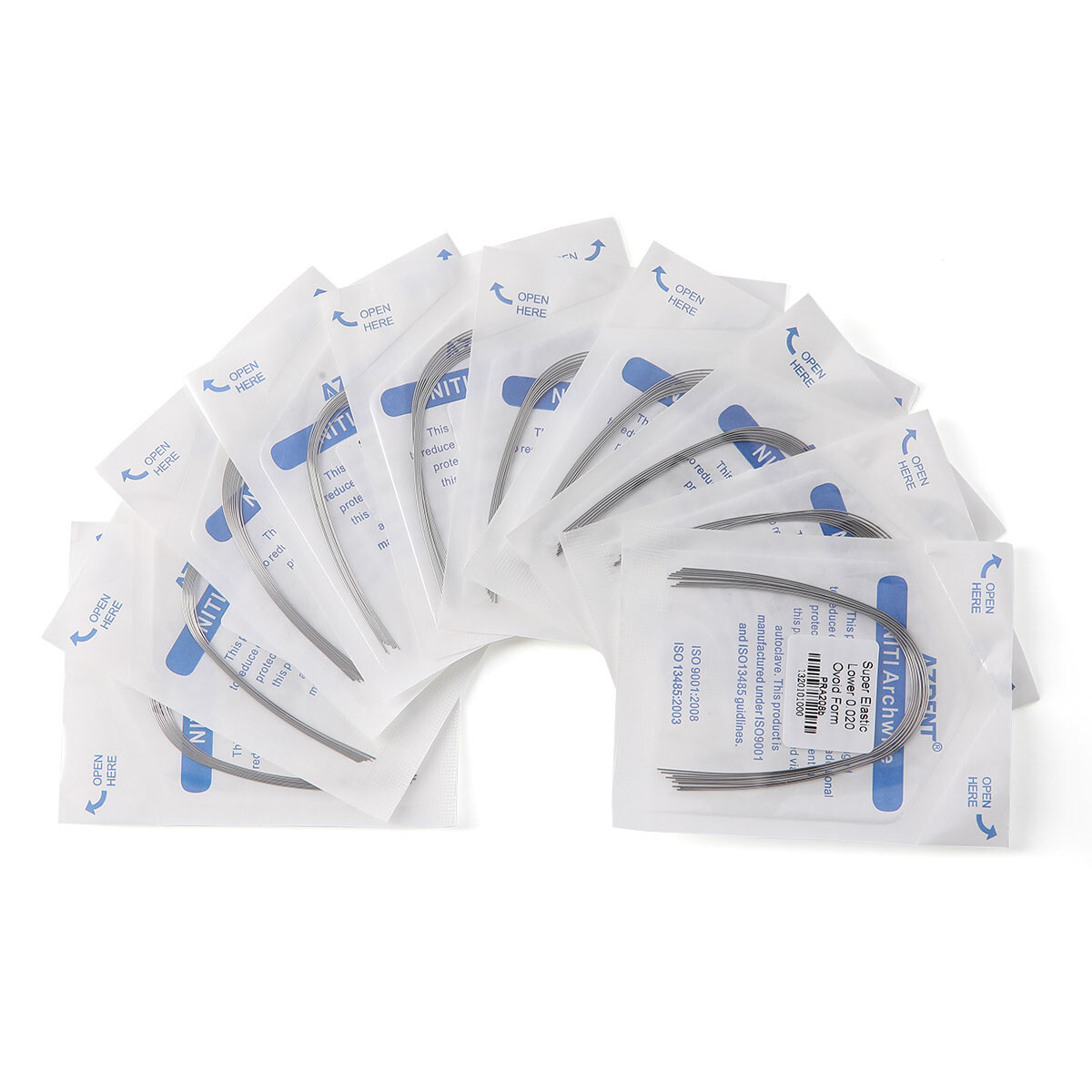 AZDENT Dental Super Elastic Round Arch Wires Niti/Stainless Steel Ovoid /Natural