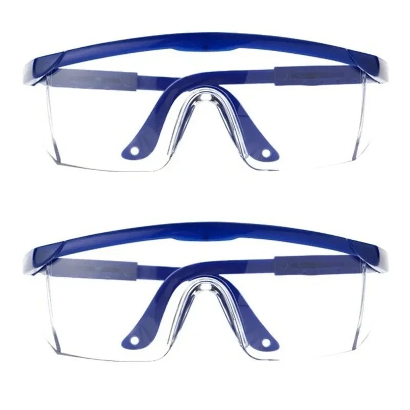 Safety Goggles Over Glasses Lab Work Eye Protective Eyewear Clear Lens Splash 2p
