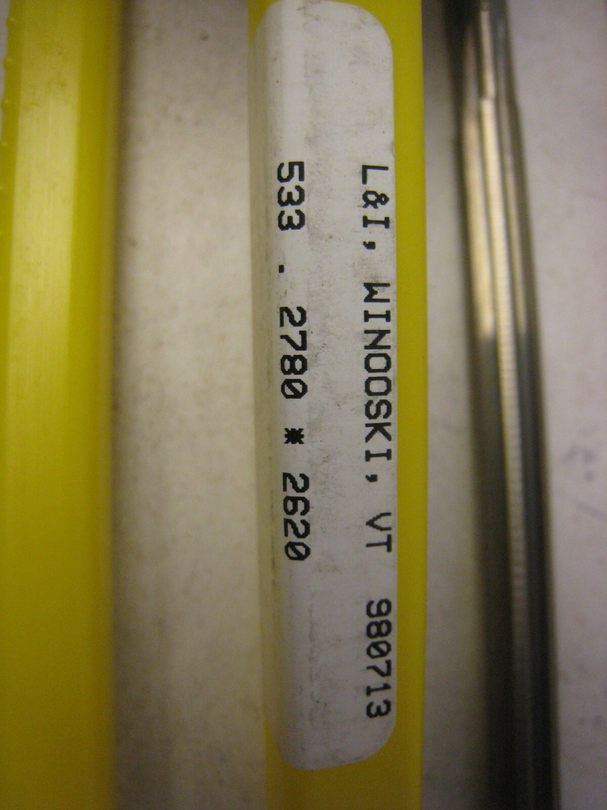 2 yes 2 L&I Winooski VT PN 980713 533.2780 HSS G98 Chuck Reamer .2780 x .2620