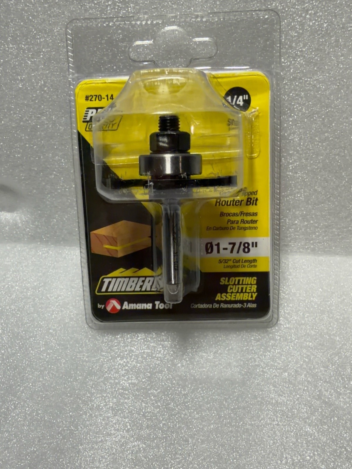 NEW Timberline Amana #270-14 Slotting Cutter Assembly 1/4″ Shank 5/32″ Kerf