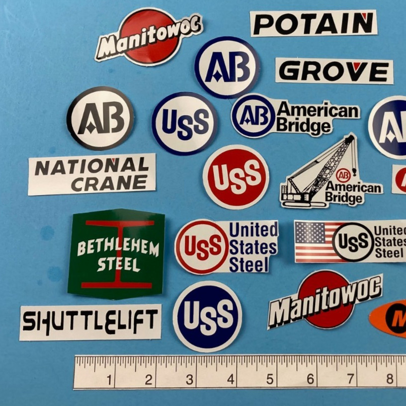 Big Sticker Lot USS United States Steel AB American Bridge Ironworker Carpenter