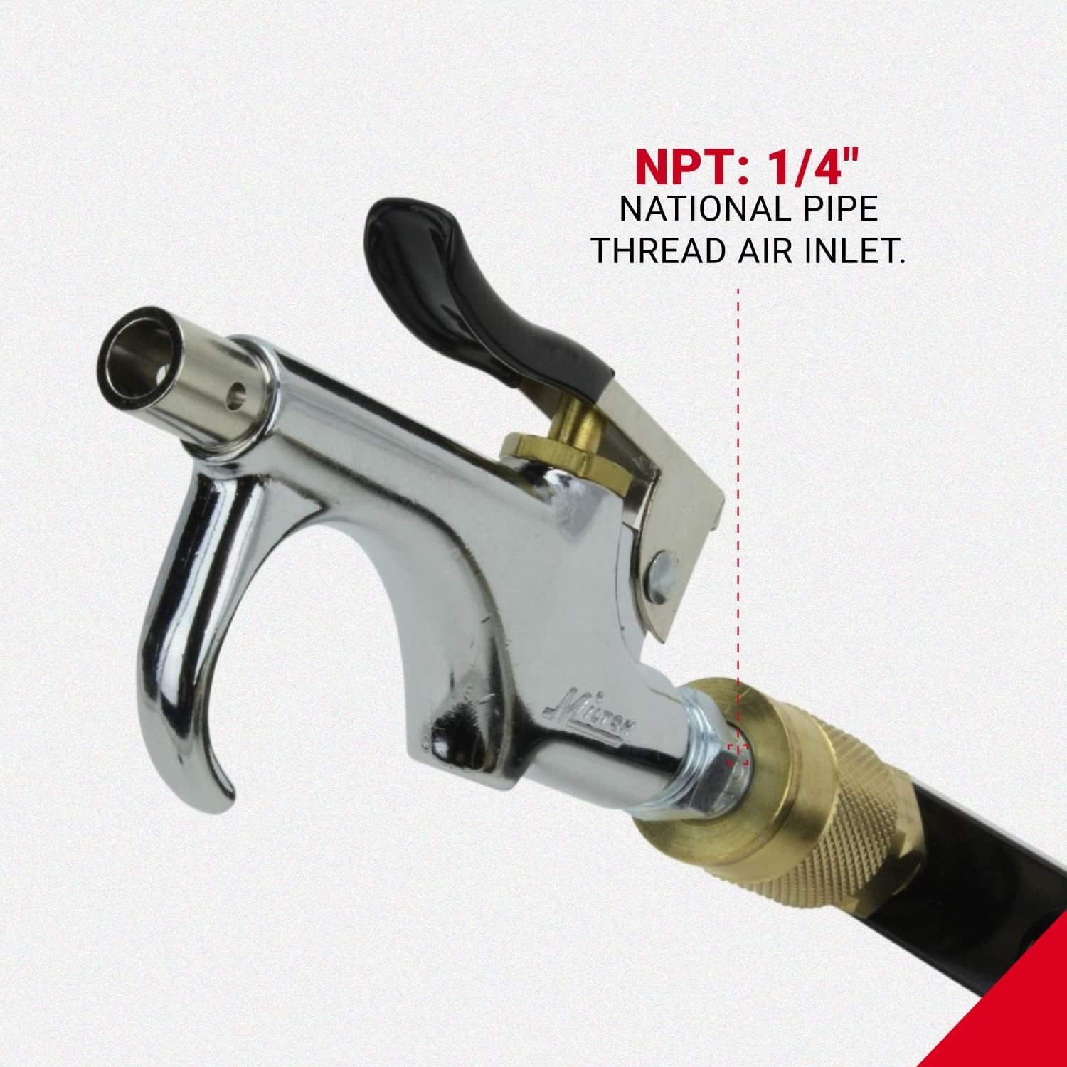 Milton S-153 1/4″ NPT Lever Style Blow Gun, Single, United States