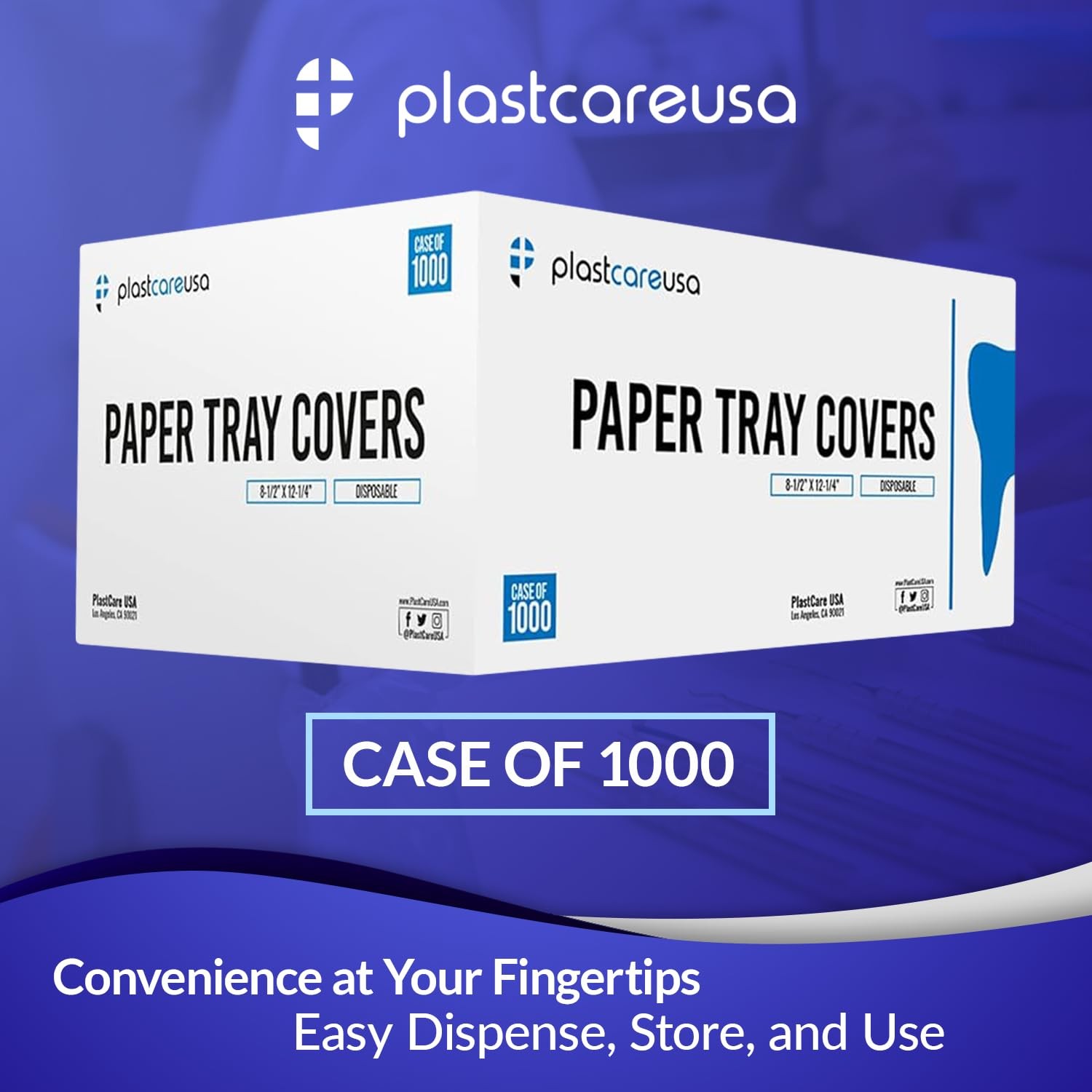 PlastCare USA Blue Disposable Tray Liners, Sanitary Covers for Size B Dental,…