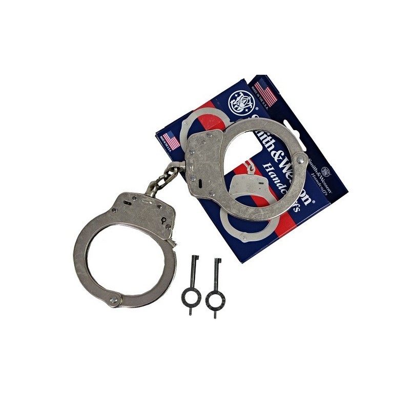 Smith & Wesson 350103 Model 100 Chain-Linked Handcuffs & Keys M100 Cuffs, Nickel
