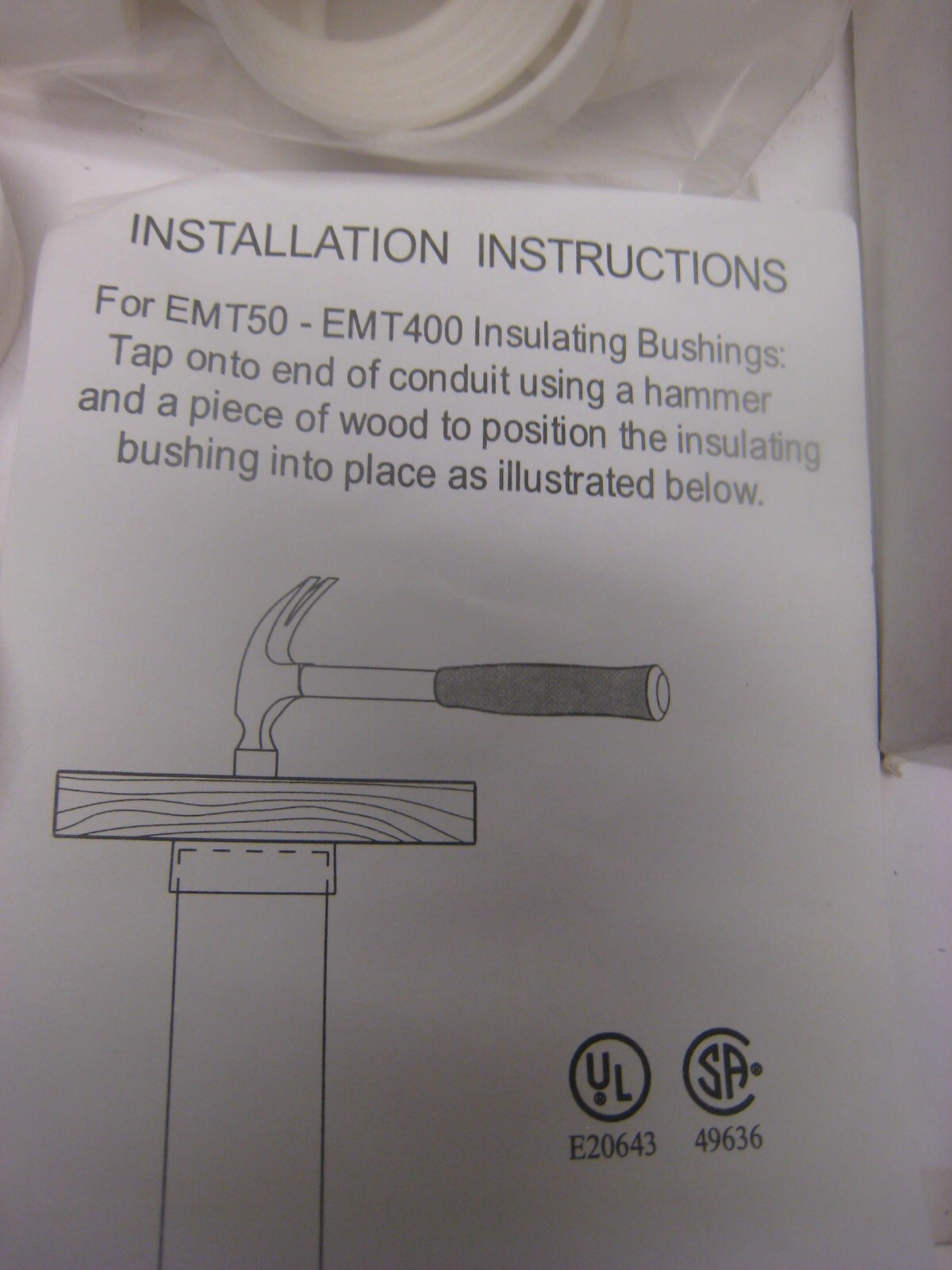 Lot of 20 yes 20 Arlington EMT150 Insulating Bushing 1 1/2in