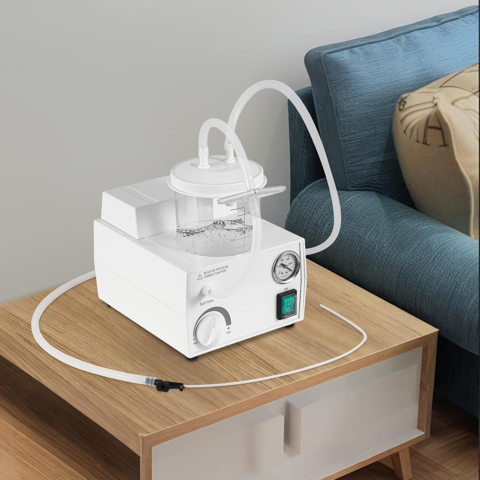 Vacuum Phlegm Quiet Suction Unit Portable Medical Emergency Aspirator Machine US
