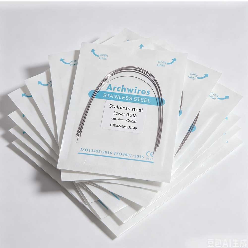Dental Orthodontic Stainless Steel Round Arch Wire Ovoid Form 50 packs