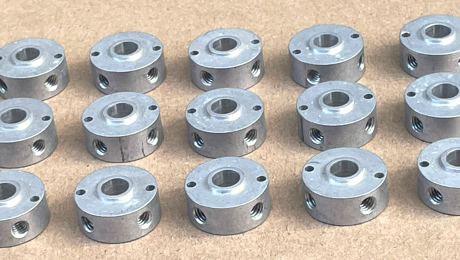 NOS Unbranded Aluminum Round Shaft Collars Clamping (Lot of 15)