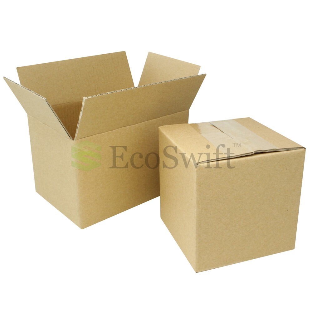 50-Box 3x3x3 EcoSwift Cardboard Packing Moving Shipping Box Corrugated Carton
