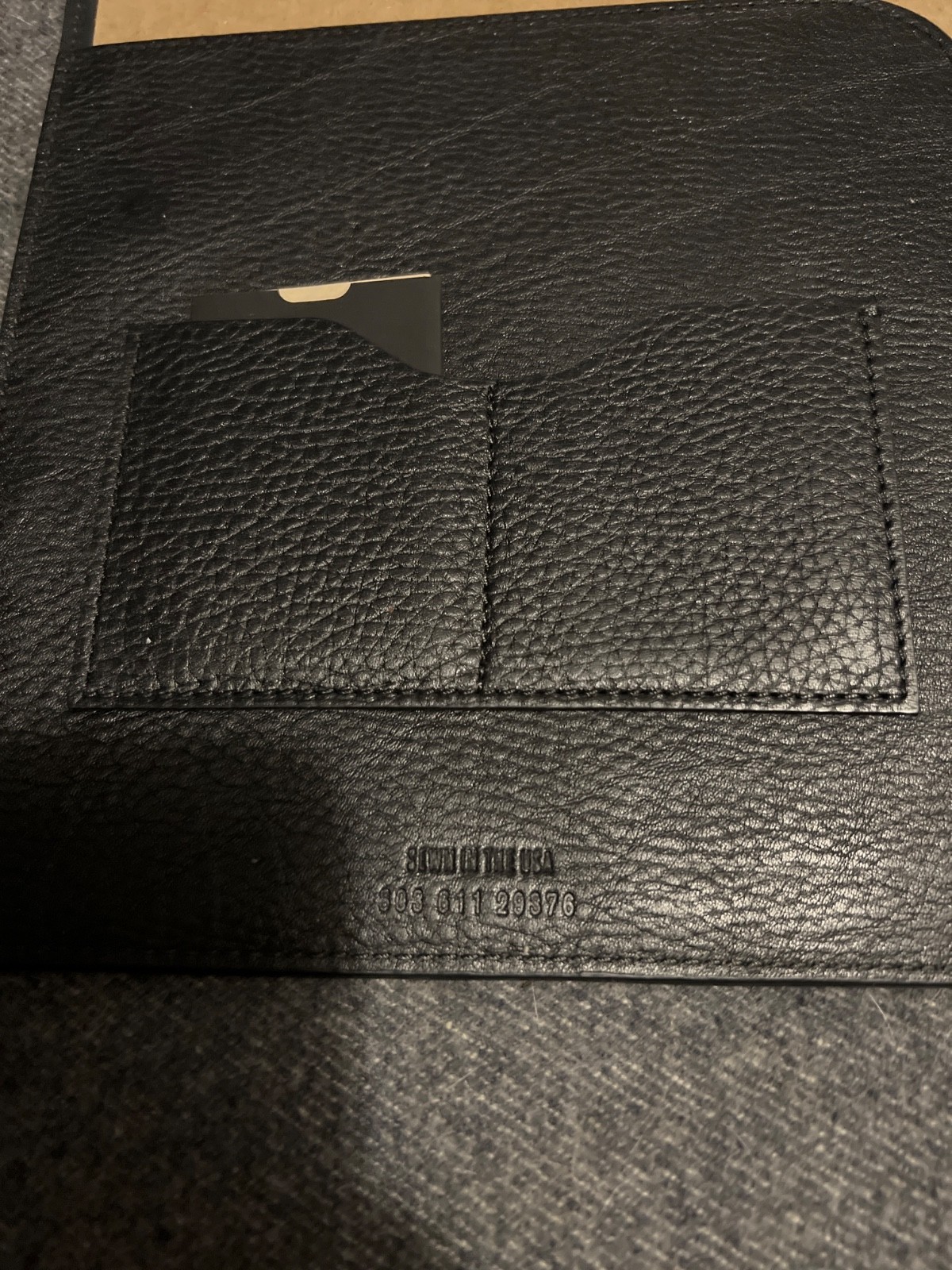 Shinola Lux Leather (Black) Notebook/Portfolio, Magnetic Closure, Pen Loop