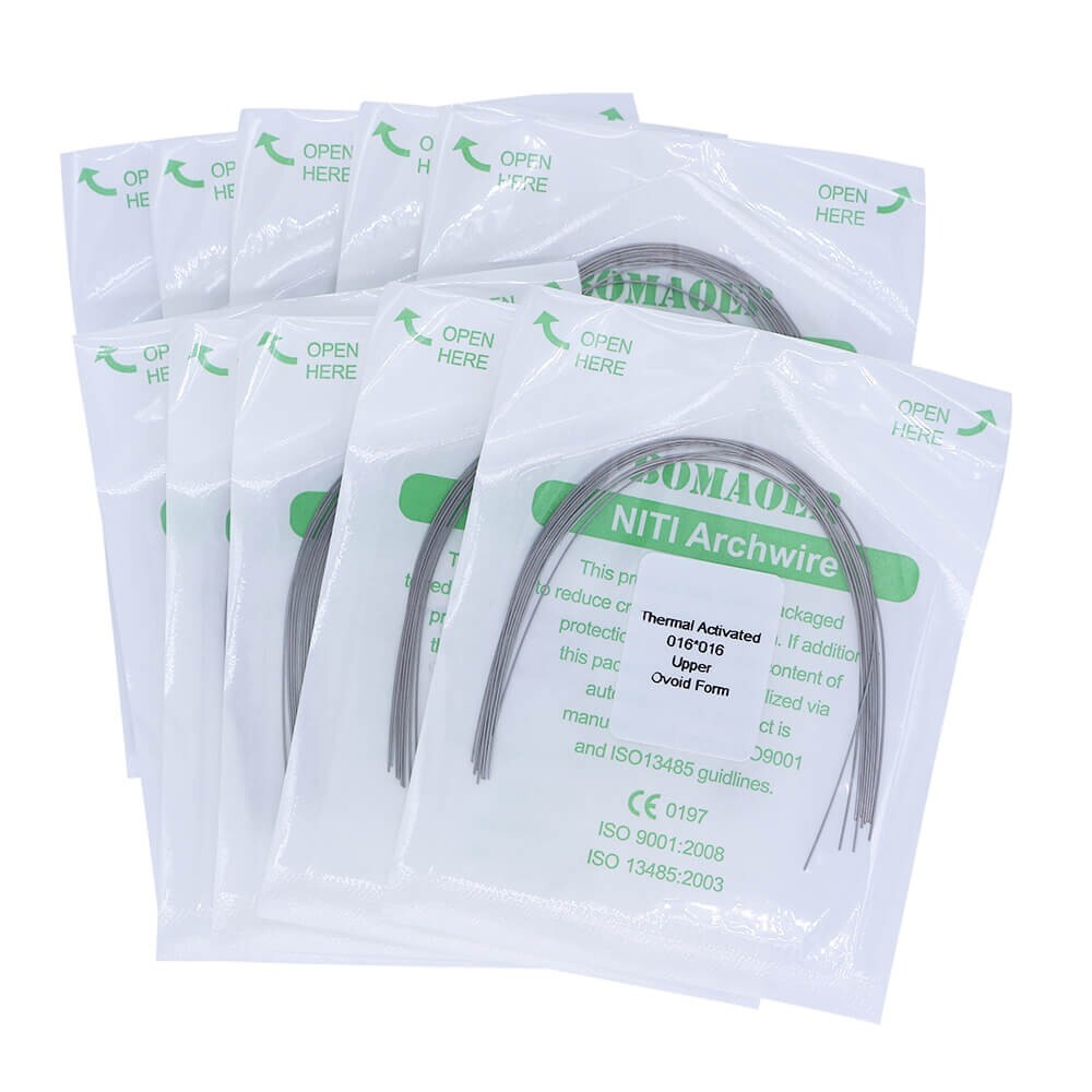 5×Dental Orthodontic Niti Thermal Activated Rectangular Arch Wires 16×16 Upper