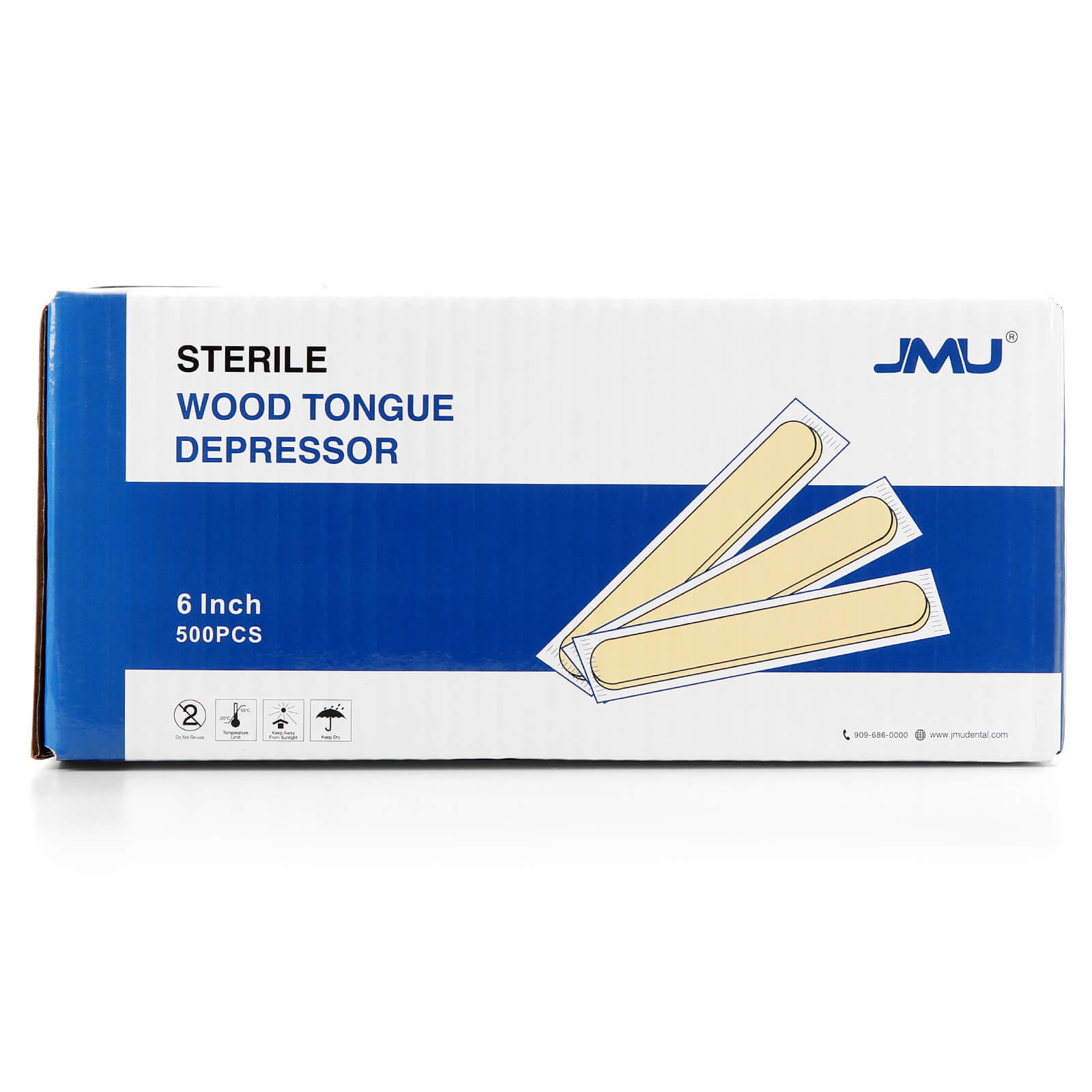 200pcs Wooden Tongue Depressors 6” Sterile Individually Wrapped Medical Purpose
