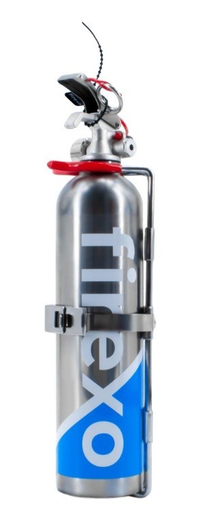 FIREXO Small Stainless Steel All Fires Fire Extinguisher Dry Powder 500 ml