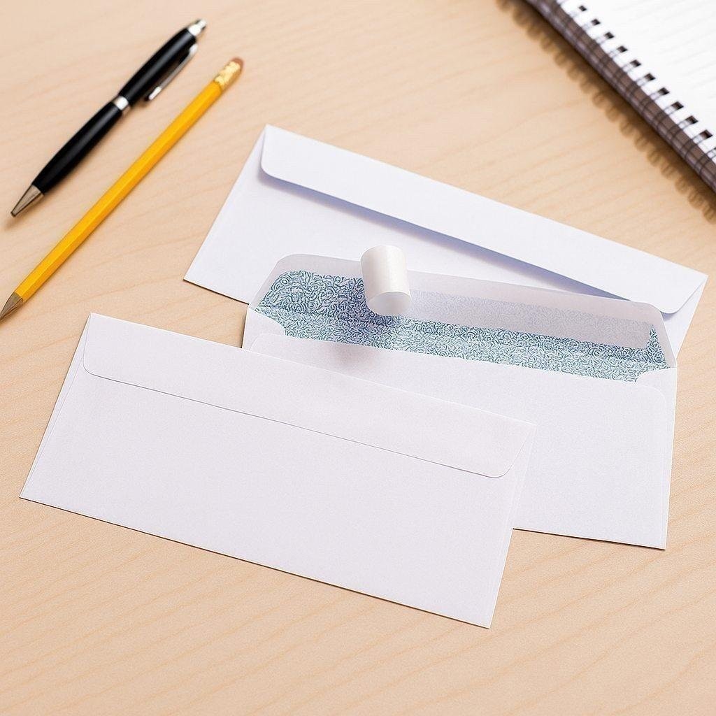 500 – Pack #10 Security Envelopes Self Seal Envelopes 4-1/8″ x 9-1/2″