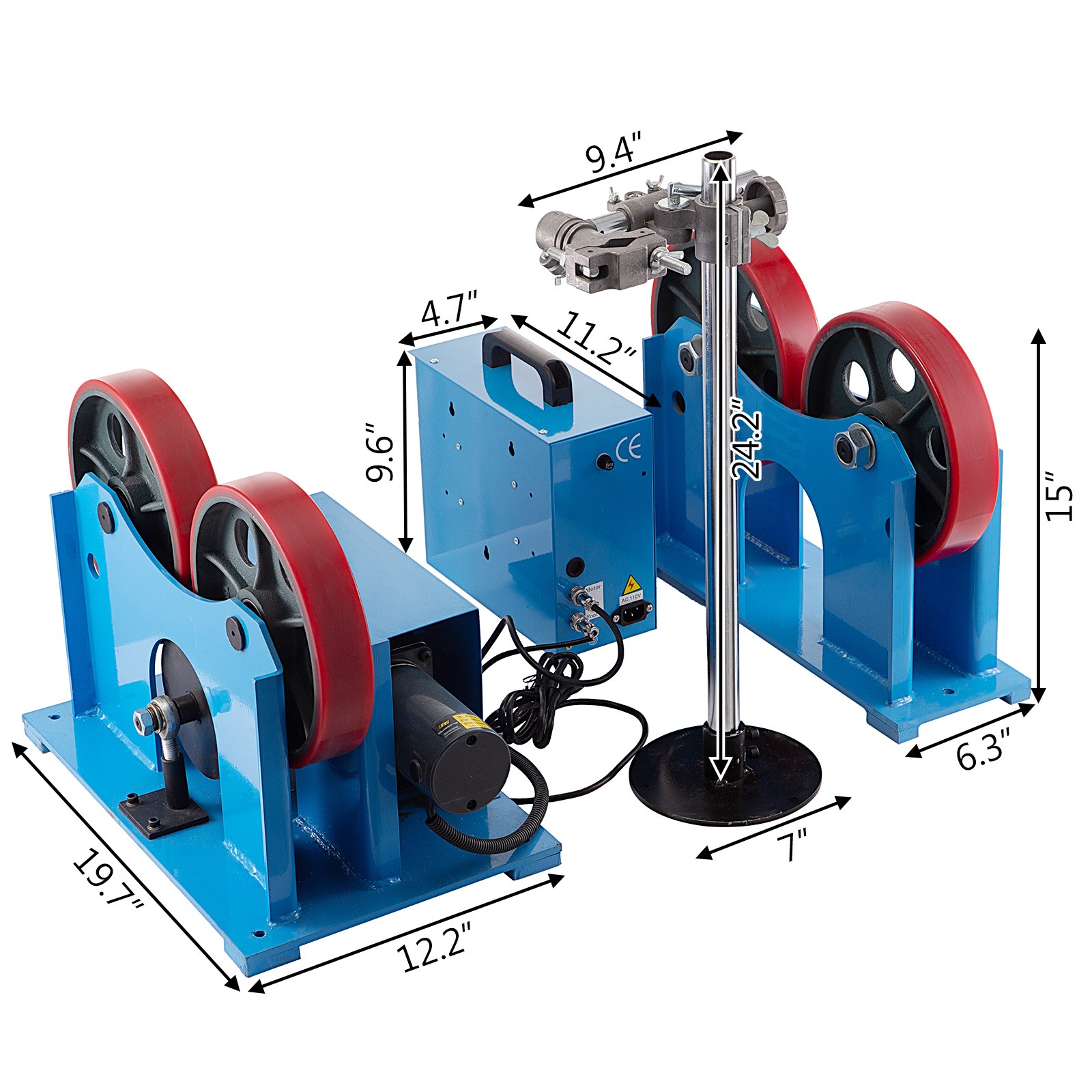 VEVOR 50/1000/30/10KG Rotary Welding Positioner Positioning Turntable Table